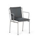 Fauteuil accoudoirs métal JUGO Prostoria, Chassis Ciment-grège-tissu outdoor Patio 170