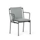 Fauteuil accoudoirs métal JUGO Prostoria, Chassis Noir-tissu outdoor Patio 140