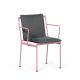 Fauteuil accoudoirs métal JUGO Prostoria, Chassis Rose clair-tissu outdoor Patio 170