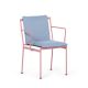 Fauteuil accoudoirs métal JUGO Prostoria, Chassis Rose clair-tissu outdoor Patio 730