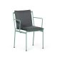 Fauteuil accoudoirs métal JUGO Prostoria, Chassis Vert armande-tissu outdoor Patio 170