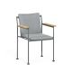 Fauteuil accoudoirs bois JUGO Prostoria, Chassis anthracite-tissu outdoor Patio 140