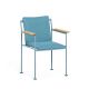 Fauteuil accoudoirs bois JUGO Prostoria, Chassis Bleu bermuda-tissu outdoor Patio 780