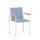 Fauteuil accoudoirs bois JUGO Prostoria, Chassis Blanc-tissu outdoor Patio 730