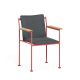 Fauteuil accoudoirs bois JUGO Prostoria, Chassis Calypso red-tissu outdoor Patio 170