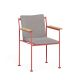 Fauteuil accoudoirs bois JUGO Prostoria, Chassis Calypso red-tissu outdoor Patio 220