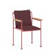 Fauteuil accoudoirs bois JUGO Prostoria, Chassis Calypso red-tissu outdoor Patio 570