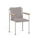 Fauteuil accoudoirs bois JUGO Prostoria, Chassis ciment grège-tissu outdoor Patio 220