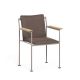 Fauteuil accoudoirs bois JUGO Prostoria, Chassis ciment grège-tissu outdoor Patio 370