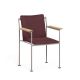 Fauteuil accoudoirs bois JUGO Prostoria, Chassis ciment grège-tissu outdoor Patio 570