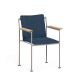 Fauteuil accoudoirs bois JUGO Prostoria, Chassis ciment grège-tissu outdoor Patio 780