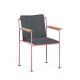 Fauteuil accoudoirs bois JUGO Prostoria, Chassis rose clair-tissu outdoor Patio 170