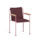 Fauteuil accoudoirs bois JUGO Prostoria, Chassis rose clair-tissu outdoor Patio 570