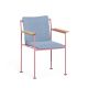 Fauteuil accoudoirs bois JUGO Prostoria, Chassis rose clair-tissu outdoor Patio 730