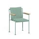 Fauteuil accoudoirs bois JUGO Prostoria, Chassis vert amande-tissu outdoor Patio 840