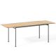 Table outdoor 140 x 80 cm rallonges mélèze JUGO Prostoria, coloris anthracite