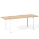 Table outdoor 140 x 80 cm rallonges mélèze JUGO Prostoria, coloris blanc