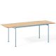 Table outdoor 140 x 80 cm rallonges mélèze JUGO Prostoria, coloris bleu