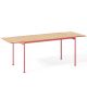 Table outdoor 140 x 80 cm rallonges mélèze JUGO Prostoria, coloris calypso red