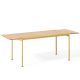 Table outdoor 140 x 80 cm rallonges mélèze JUGO Prostoria, coloris mirabelle