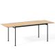 Table outdoor 140 x 80 cm rallonges mélèze JUGO Prostoria, coloris noir