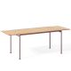 Table outdoor 140 x 80 cm rallonges mélèze JUGO Prostoria, coloris terracotta