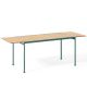 Table outdoor 140 x 80 cm rallonges mélèze JUGO Prostoria, coloris vert sauge