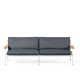 Canapé outdoor 3 places JUGO Prostoria, chassis Blanc et tissu outdoor Patio 170