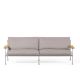 Canapé outdoor 3 places JUGO Prostoria, chassis ciment grège et tissu outdoor Patio 220
