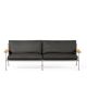 Canapé outdoor 3 places JUGO Prostoria, chassis ciment grège et tissu outdoor Patio 970