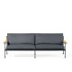 Canapé outdoor 3 places JUGO Prostoria, chassis noir et tissu outdoor Patio 170