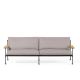 Canapé outdoor 3 places JUGO Prostoria, chassis noir et tissu outdoor Patio 220