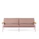 Canapé outdoor 3 places JUGO Prostoria, chassis rose clair et tissu outdoor Patio 340