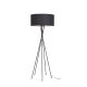 Lampadaire LIMA It's About Romi, finition noir abat-jour gris foncé