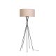 Lampadaire LIMA It's About Romi, finition noir abat-jour taupe