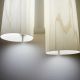 Détail applique LED BLACK NOTE Duo LZF, chassis ivoire mat & abat-jour peuplier ivoire 20 allumé