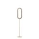 Lampadaire LED LENS OVAL LZF, chassis ivoire & abat-jour hêtre gris 29