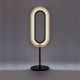 Lampe de table LED LENS OVAL LZF, chassis noir & abat-jour peuplier ivoire 20