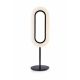 Lampe de table LED LENS OVAL LZF, chassis noir & abat-jour peuplier ivoire 20