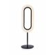 Lampe de table LED LENS OVAL LZF, chassis noir & abat-jour peuplier ivoire 20