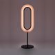 Lampe de table LED LENS OVAL LZF, chassis noir & abat-jour rose pâle 33