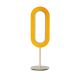 Lampe de table LED LENS OVAL LZF, chassis ivoire mat & abat-jour hêtre jaune 24