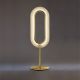 Lampe de table LED LENS OVAL LZF, chassis gold & abat-jour peuplier ivoire 20