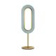 Lampe de table LED LENS OVAL LZF, chassis gold & abat-jour bleu mer 34