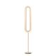 Lampadaire LED LENS SUPER OVAL LZF, chassis ivoire mat & abat-jour peuplier ivoire 20