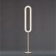Lampadaire LED LENS SUPER OVAL LZF, chassis ivoire mat & abat-jour peuplier ivoire 20