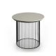 Table d'appoint IDRA Ø 45 cm Kendo, piétement noir et plateau pierre