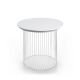 Table d'appoint IDRA Ø 45 cm laquée Kendo, piétement blanc et plateau blanc