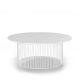 Table basse IDRA Ø 100 cm laquée Kendo, piétement blanc et plateau blanc