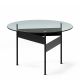 Table basse VILLA plateau verre translucide Ø 70 cm Kendo